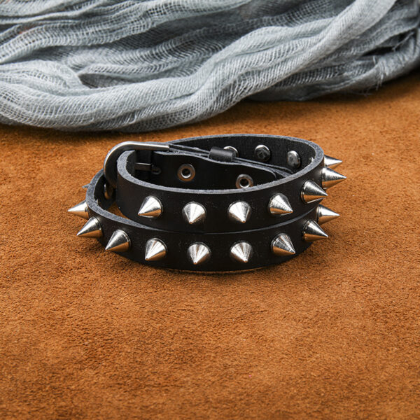 oly-11e668b26d9ffa524d526f7dbe53ba5c Wholesale bracelet pointed rivet retro irregular winding leather bracelet