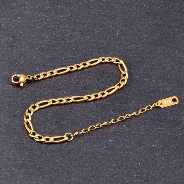 oly-11e9487b0d34eb4ef12d16d36ef9a745 Wholesale PVD Coated Real Gold Plated 18K Gold Heart 304 Stainless Steel Titanium Steel Waterproof Non Tarnish 304 Stainless Steel Titanium Steel Bracelets