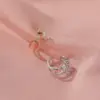 Wholesale Ear Cartilage Rings & Studs Fashion Star Copper Plating Artificial Gemstones