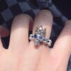 oly-11fa29a02df08b83b2bea26c816302b2 Wholesale Chiba King Skull Ring Thai Sier Blue Purple Zirconium Women's Trendy Light Luxury Niche Design Exquisite High-end Cold Style