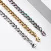 Wholesale Titanium Steel NK Chain Necklace Men's Cuban Link Fashion Jewelry Trendy Stainless Steel Bracelet Polished Craft Personalized