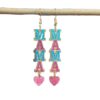 Wholesale European and American New Mothers Day Mosaic Acrylic MOM MAMA Letter Love Earrings Holiday Gift Earrings