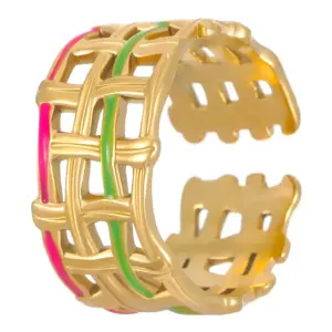 18K Real Gold Woven 4780