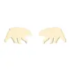 Wholesale PVD Coated 18K Gold Real Gold Plated Animal 304 Stainless Steel Simple Style Waterproof Non Tarnish Ear Studs