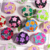 Wholesale Acrylic flower straight hole loose beads DIY accessories