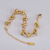 Wholesale Heart 304 Stainless Steel Titanium Steel Waterproof Non Tarnish No Inlaid PVD Coated Real Gold Plated 18K Gold Women'S Anklet