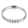 Wholesale Fashion Round Stainless Steel Inlay Artificial Diamond Bangle 1 Piece