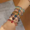 Wholesale Ethnic Style Heart Shape Natural Stone Knitting Bracelets
