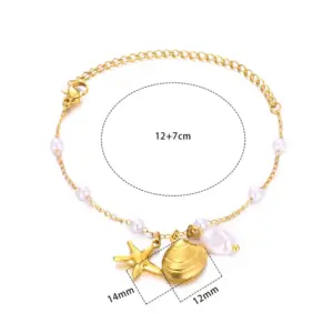 Bracelet B1659 / Gold (Including Chain)