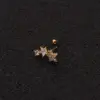 316L Stainless Steel Copper Zircon Ear Cartilage Rings & Studs Star Waterproof Non Tarnish Surgical Steel Women'S