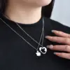 Wholesale Fashion Heart Shape Stainless Steel Polishing Pendant Necklace