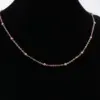 Wholesale Geometric Titanium Steel Inlaid Shell Inlaid Gold Necklace
