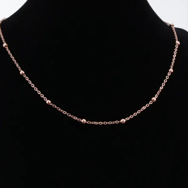 Wholesale Geometric Titanium Steel Inlaid Shell Inlaid Gold Necklace