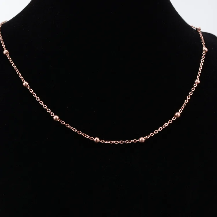 Wholesale Geometric Titanium Steel Inlaid Shell Inlaid Gold Necklace