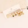 Wholesale PVD Coated 18K Gold Real Gold Plated Gloves Heart Shape Butterfly Stainless Steel Simple Style Waterproof Non Tarnish Drop Earrings