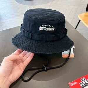 Dashan embroidery outdoor fisherman hat-[black]] / Adjustable (55-59cm)