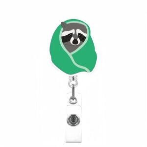 Green carpet bear + transparent rotating clip
