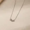Wholesale Jewelry IG Style Casual Modern Style Heart Shape 304 Stainless Steel Shell 18K Gold Plated Polishing Inlay Cable Chain Pendant Necklace