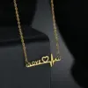 Wholesale PVD Coated Gold Plated Letter 201 Stainless Steel Necklace