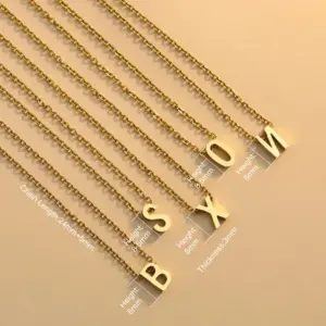 Fashion Letter Stainless Steel Pendant Necklace
