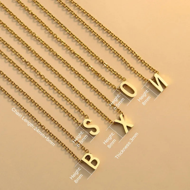Wholesale Fashion Letter Stainless Steel Pendant Necklace