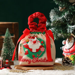 Christmas pleated hand candy bag-santa claus