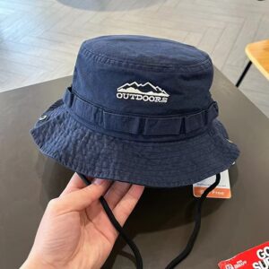 Dashan embroidery outdoor fisherman hat-[navy blue]] / Adjustable (55-59cm)
