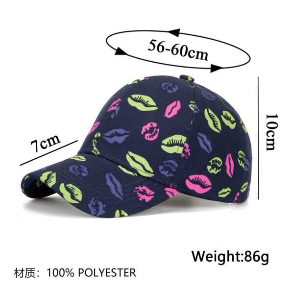 Wholesale New Men's and Women's Korean-style Lips Printed Baseball Cap Spring Summer Autumn Outdoor Sun Hat Casual B1154