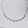 Wholesale Elegant Romantic Water Droplets Horse Eye Copper Plating Inlay Zircon 18k Gold Plated Pendant Necklace