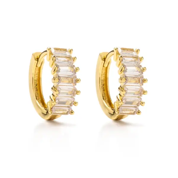 Wholesale 1 Pair Simple Style Square Copper Inlay Zircon Earrings