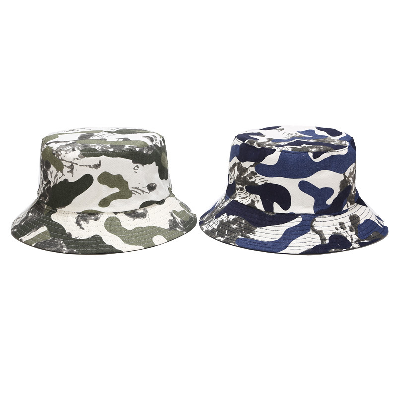 Wholesale Cross-border e-commerce Amazon best selling camouflage double-sided basin hat spring and summer travel sun protection sun hat men's and wome