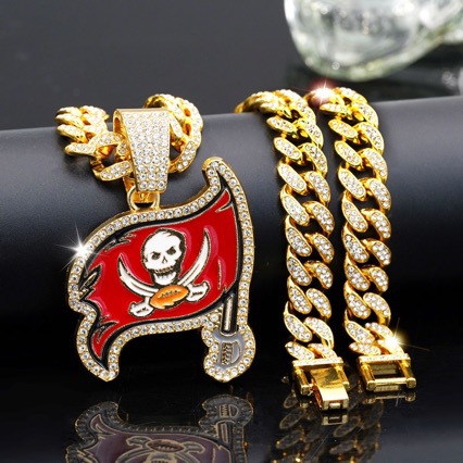 Wholesale Hip Hop Pirate Pendant Cuban Chain Necklace