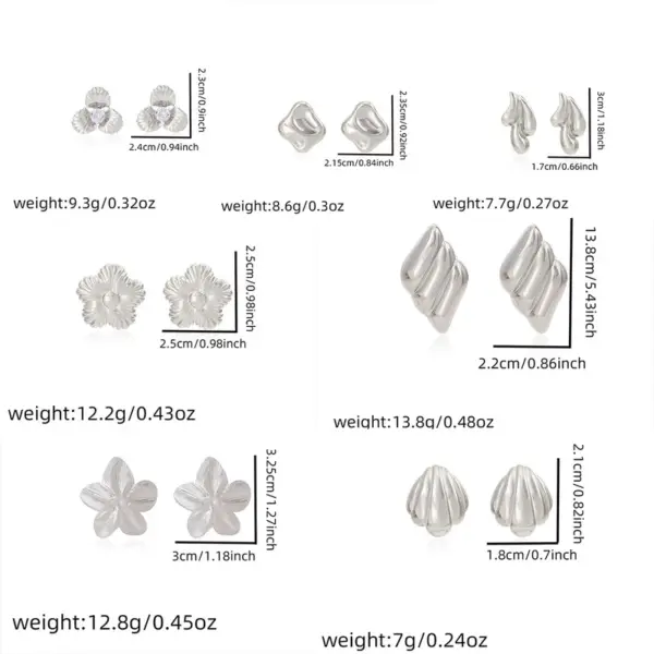 Wholesale 1 Pair Simple Style Water Droplets Waves Heart Shape Irregular Plating 304 Stainless Steel Ear Studs