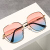 Wholesale Sunglasses for Women, High-End, Small, Fashionable, Anti-Uv Sunglasses, 2025 Gradient Large Frame Metal Sunglasses