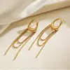 Vacuum Plating Geometric 304 Stainless Steel Simple Style Commute Drop Earrings