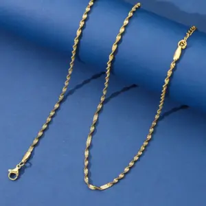 2.3mm Twist Push Dense (gold) / Length: 45+5CM