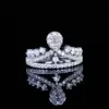 Wholesale Jewelry Fashion Crown Copper Artificial Gemstones Diamond