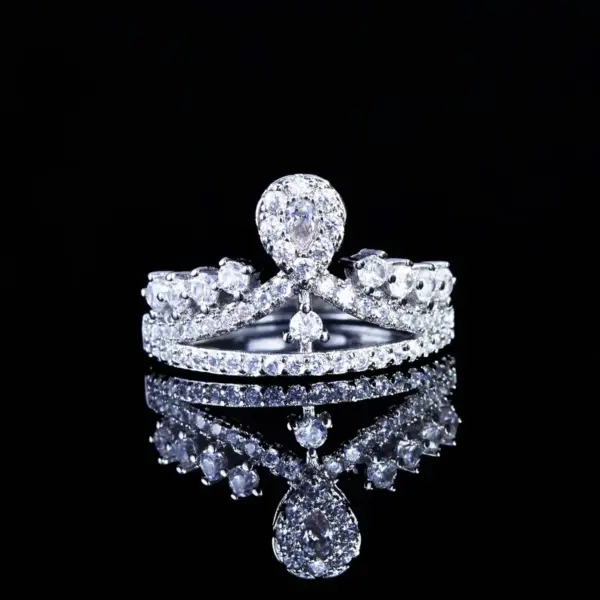 Wholesale Jewelry Fashion Crown Copper Artificial Gemstones Diamond