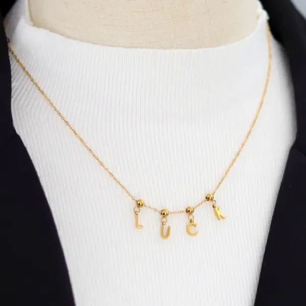 Wholesale Jewelry Modern Style Letter 304 Stainless Steel
