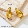 Wholesale 304 Stainless Steel Water Droplets PVD Coated Artificial Diamond 18K Real Gold Plated 18K Gold Waterproof Non Tarnish Plating Inlay Ear Studs