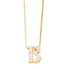 Wholesale PVD Coated Real Gold Plated 18K Gold Letter Stainless Steel Copper Basic Simple Style Waterproof Non Tarnish Stainless Steel Pendant Necklace