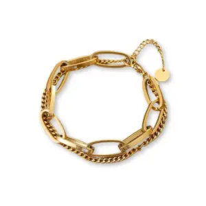 T219 Double Thick Chain Gold