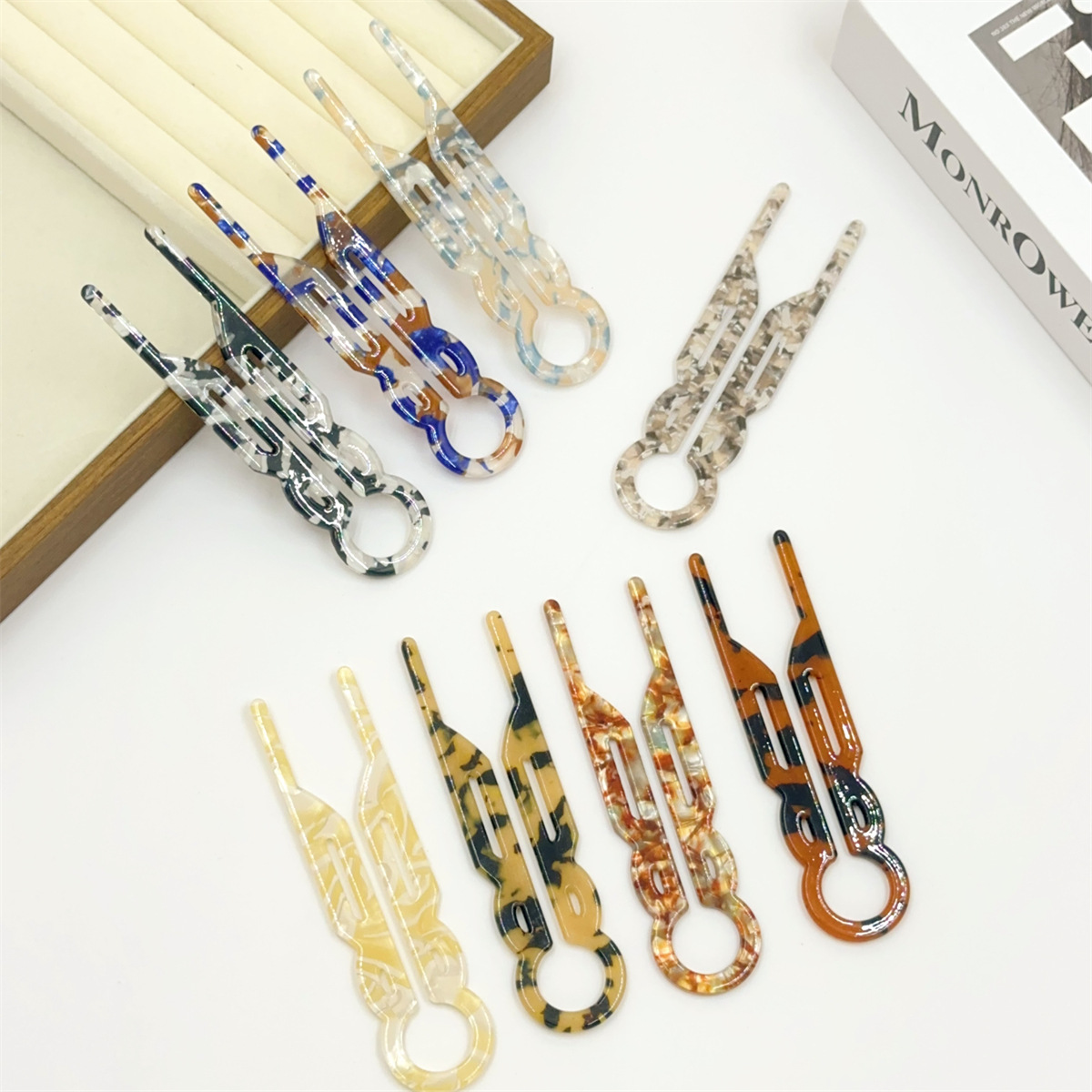 Wholesale Cross-border Explosions U-shaped Hairpin High-end Sense Back Head Disc Hair Hairpin Headess Ball Head Antique Hanfu Hair Hairpin