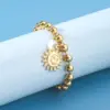 PVD Coated Real Gold Plated 24K 18K Gold Sun Moon 304 Stainless Steel Retro Waterproof Non Tarnish 304 Stainless Steel Bracelets