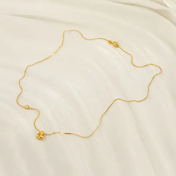 Wholesale Ion Plating (IP) 18K Gold Plated Letter 304 Stainless Steel Casual Romantic Waterproof Non Tarnish 304 Stainless Steel Necklace