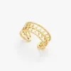 Wholesale PVD Coated Real Gold Plated Geometric Titanium Steel Fashion Waterproof Non Tarnish