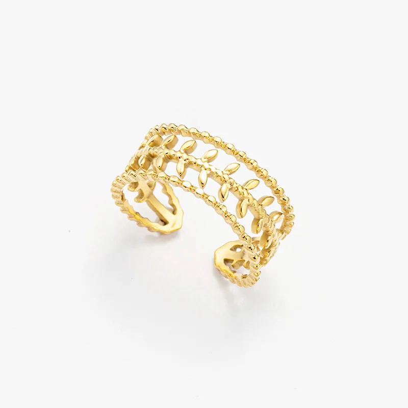 Wholesale PVD Coated Real Gold Plated Geometric Titanium Steel Fashion Waterproof Non Tarnish