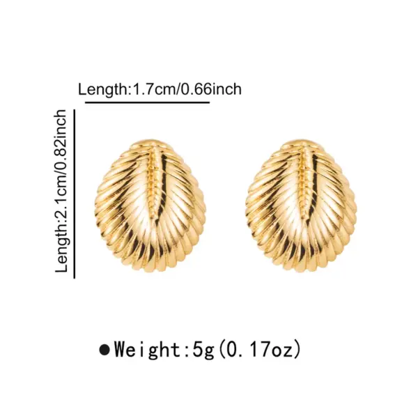 1 Pair Vacation Beach Starfish Coral Plating 304 Stainless Steel Ear Studs