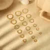 oly-12e156ce6b04d193caec2da97584d61d Wholesale 1 Pair Basic Commute Circle Buckle 304 Stainless Steel 18K Gold Plated Hoop Earrings Hie Earrings Earrings