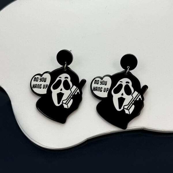 Wholesale Europe and the United States personality funny alarm imp earrings cross-border Halloween butterfly skull dagger creative earrings female